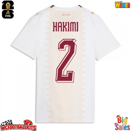 Morocco Achraf Hakimi #2 Replica Away Stadium Shirt for Women World Cup 2026 Short Sleeve